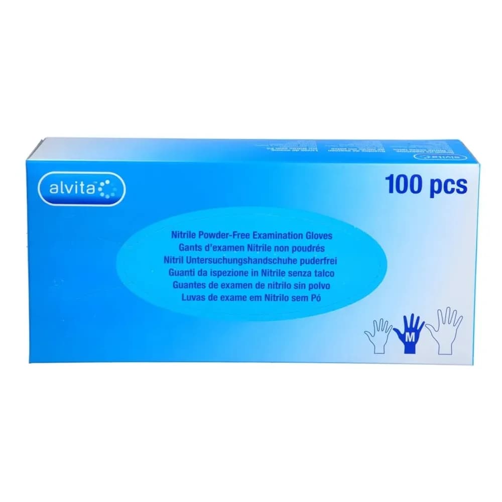 Alvita Nitril Unt.handschuhe unsteril pu 100 St