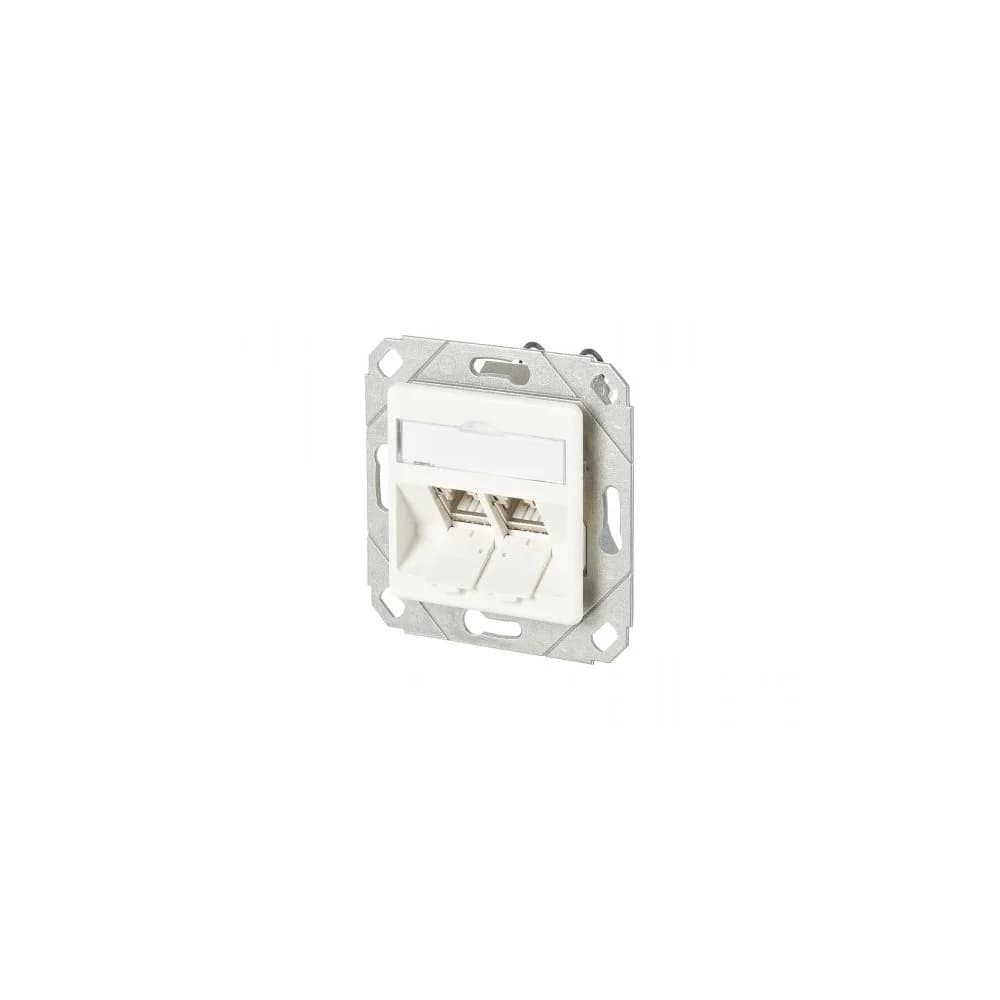 METZ CONNECT C6Amodul Anschlussdose 2 Port 180°M UPk, reinweiß