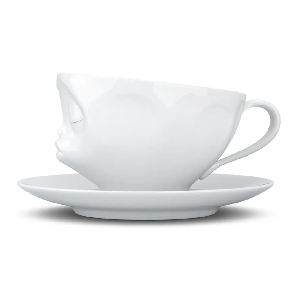 Fiftyeight Tasse FIFTYEIGHT Kaffeetasse 200ml - Küssend weiß