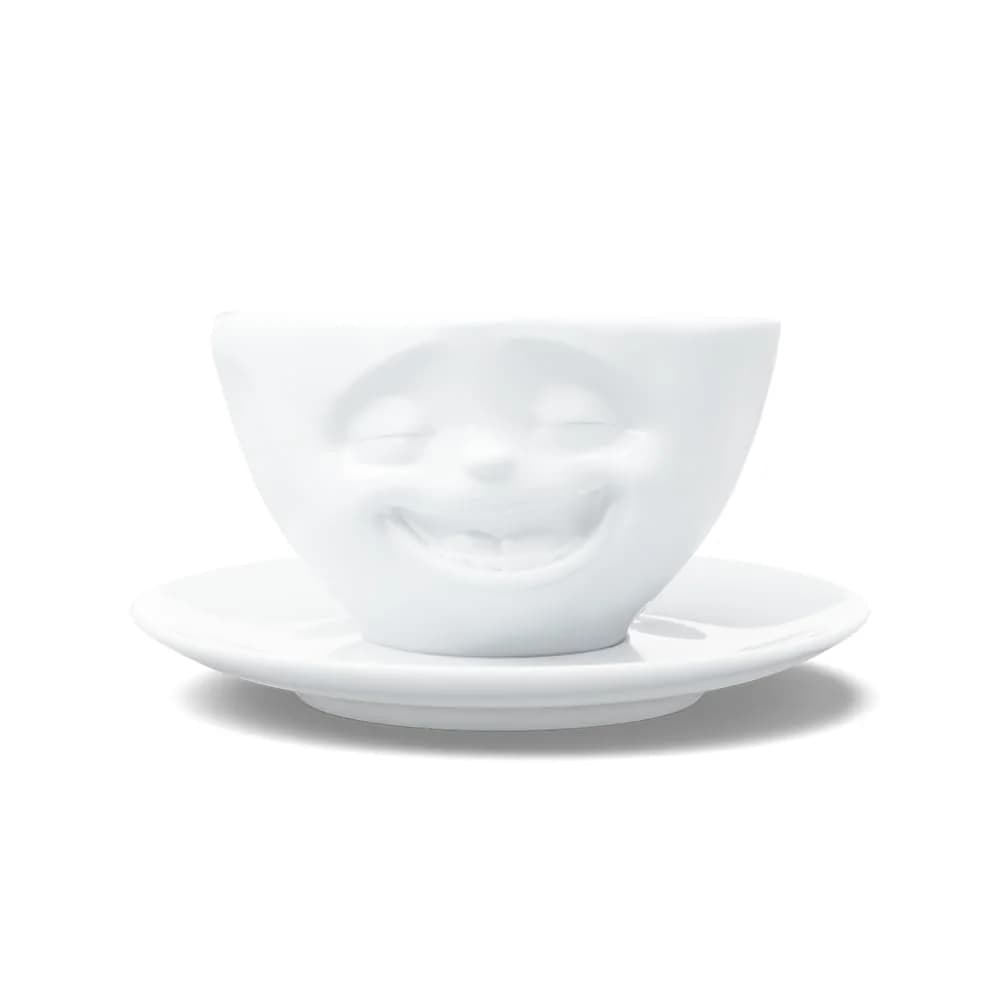 FIFTYEIGHT PRODUCTS Tasse Tasse Lachend weiß - 200 ml, 1-tlg.
