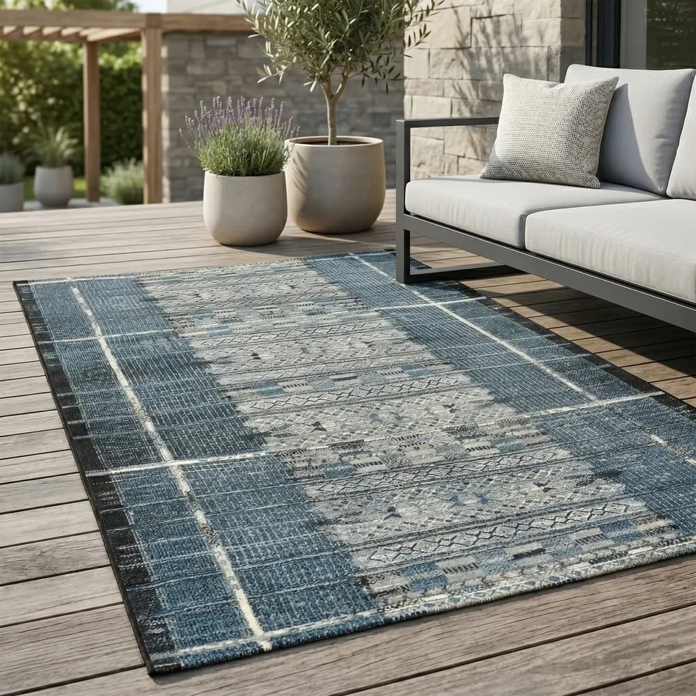 Gino Falcone In- & Outdoorteppich Aurora 038 700 blue 160 x 235 cm