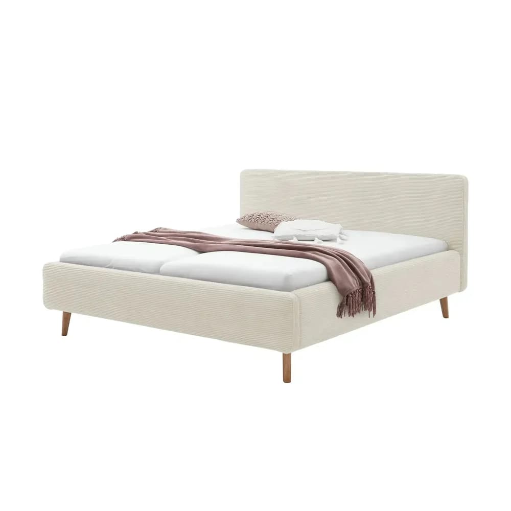 Polsterbett mit Bettkasten Mattis , beige , Maße (cm): B: 181 H: 105