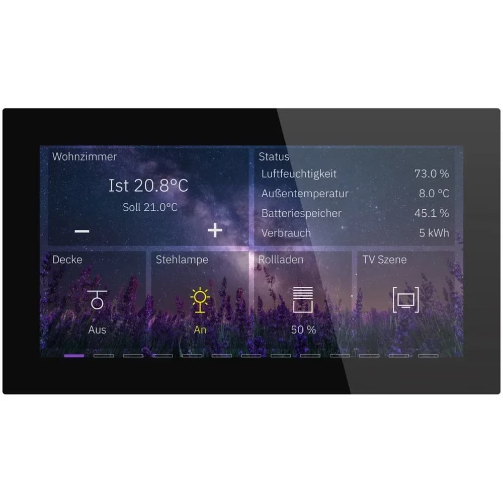 MDT KNX Glas, Smart Home Hub, Schwarz