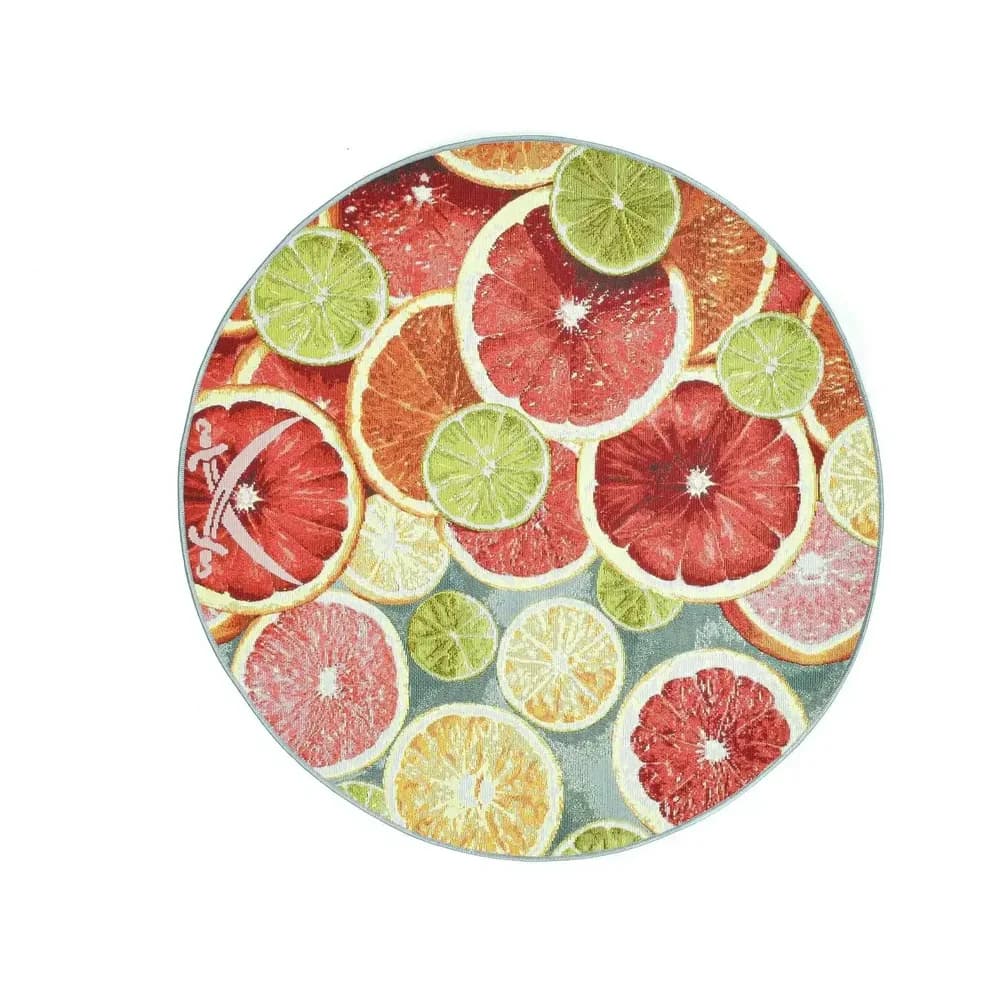 Sansibar In- & Outdoorteppich Rantum Beach SA-003 orange multi Ø 190 cm