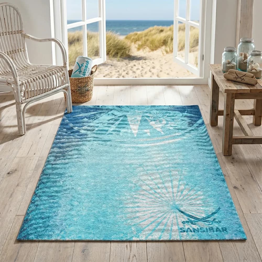Sansibar Teppich Keitum SA-011 blue 60 x 90 cm