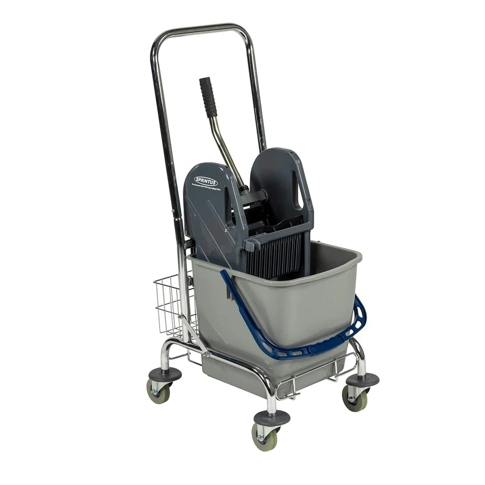 Einfachfahreimer chrom 1x 27l mit Presse