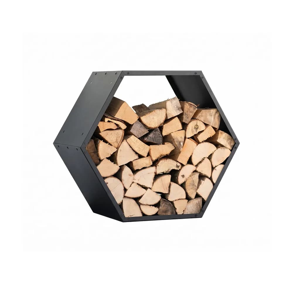 Tchibo - Kaminholzregal - 88x45x77cm - schwarz -