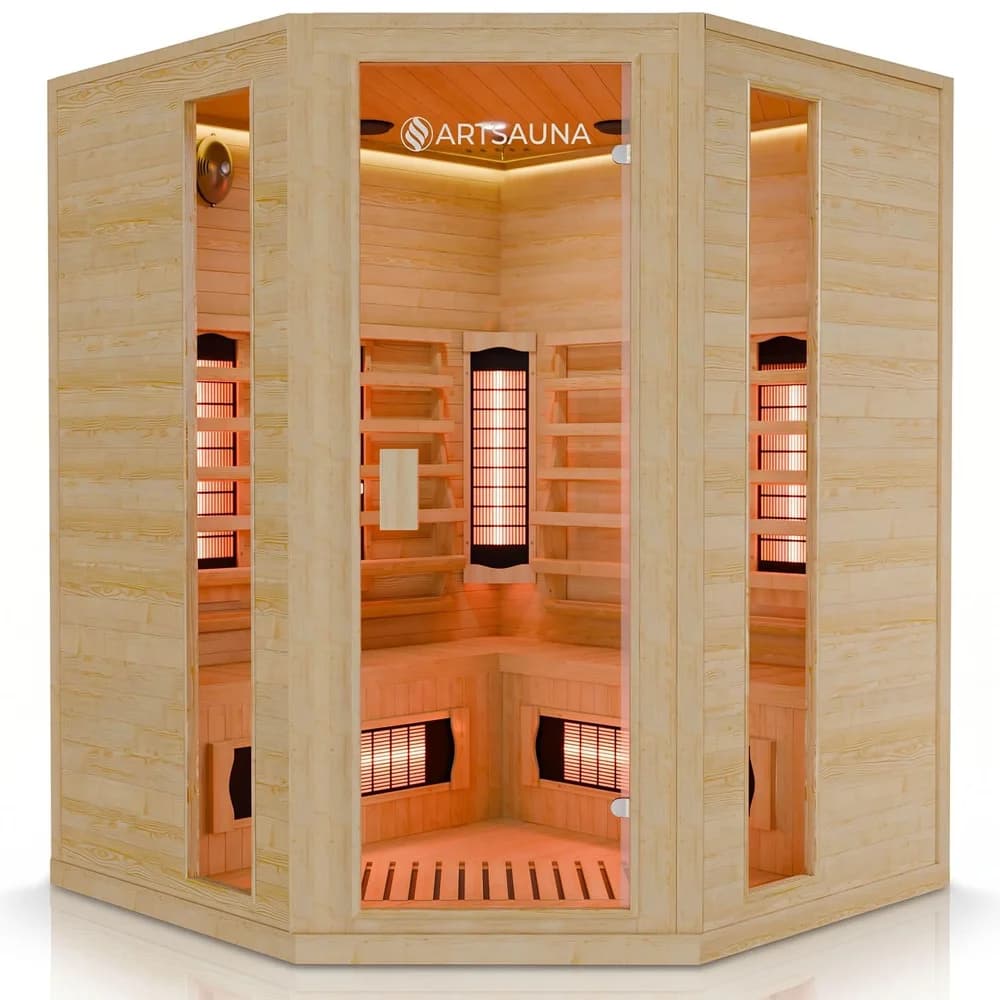 ARTSAUNA Infrarotkabine Nyborg (Vollspektrumstrahler, BxTxH: 150x150x190cm)