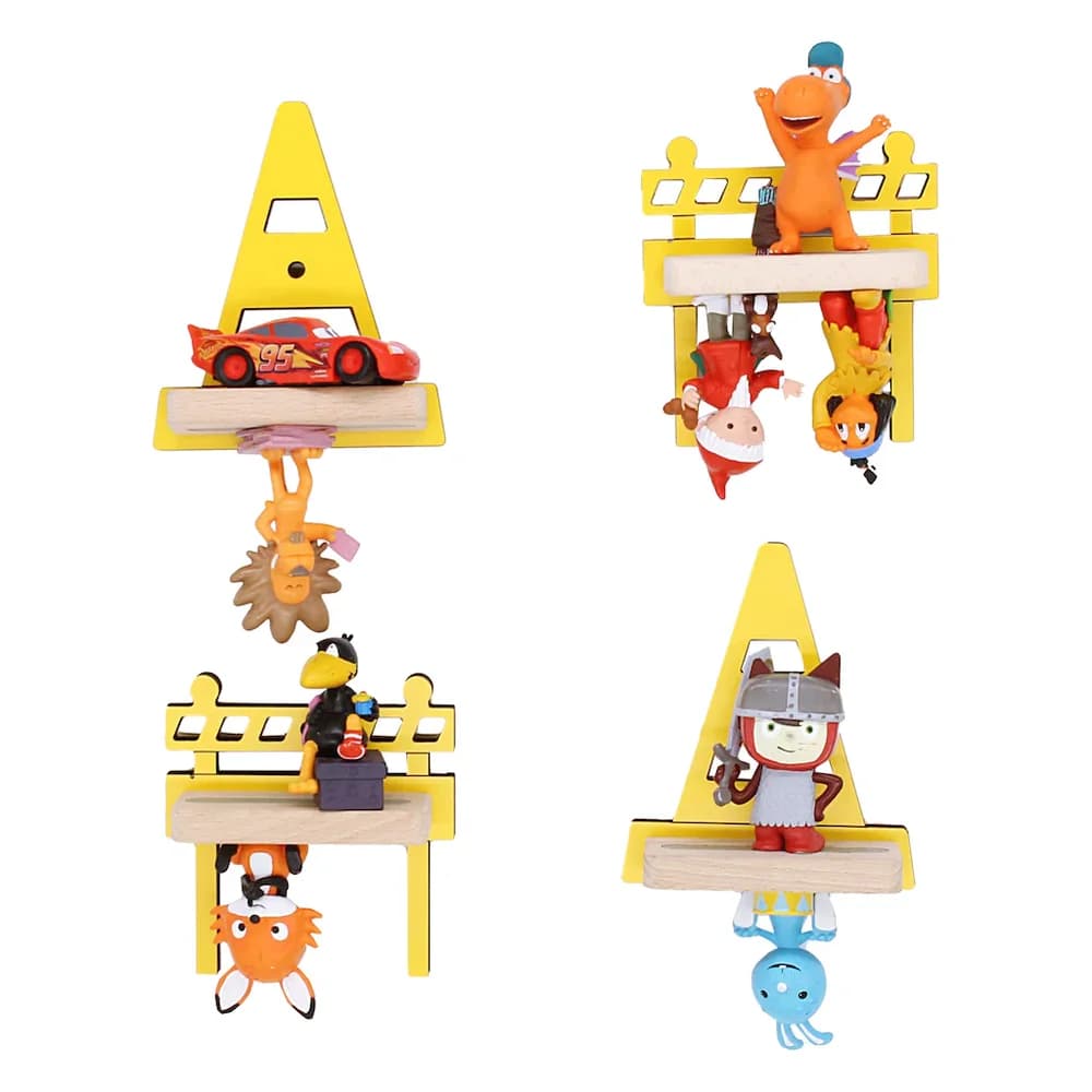 Kinderregal-Set Boarti 4-tlg. Gelb