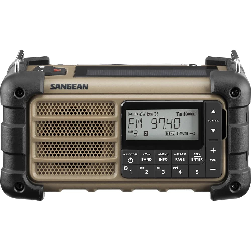 Sangean MMR99DESERT Kurbel Radio LED-SOS-Lampe, BT