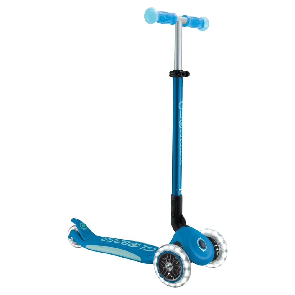 Globber Scooter Elite Glow Lights, blau