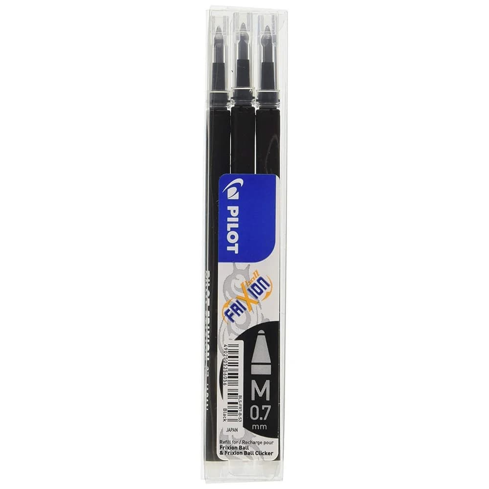 Pilot Pen Ersatzmine Frixion Mine 0.7 - 3er-Set, radierbar schwarz