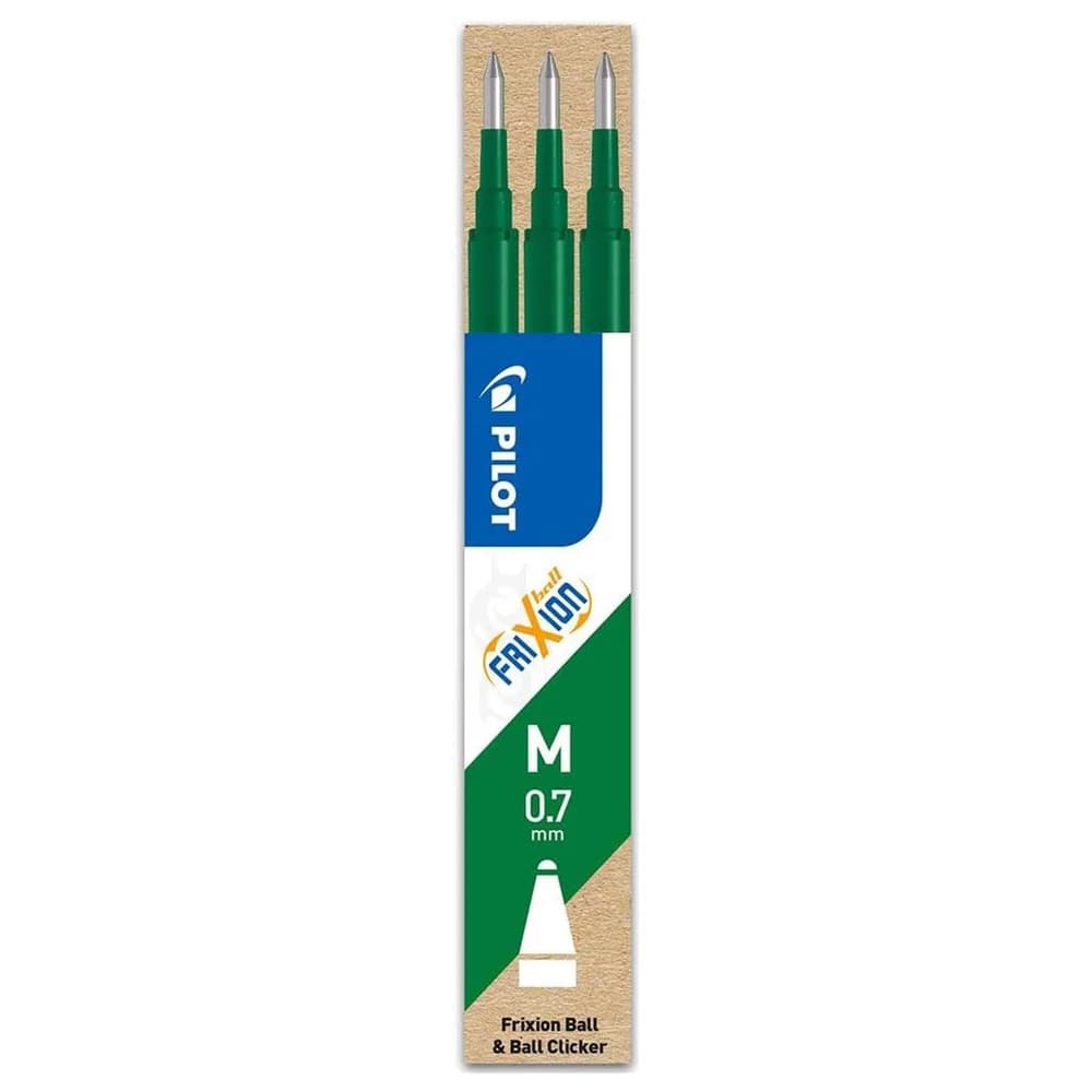 Pilot Pen Ersatzmine Frixion Mine 0.7 - 3er-Set, radierbar grün