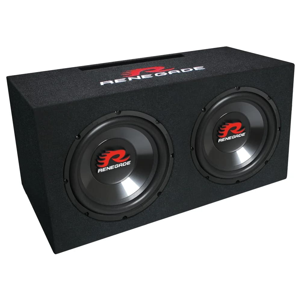 Renegade Renegade RXV1002 Dual-Bassreflex-Subwoofer 2 x 25 cm Auto-Subwoofer