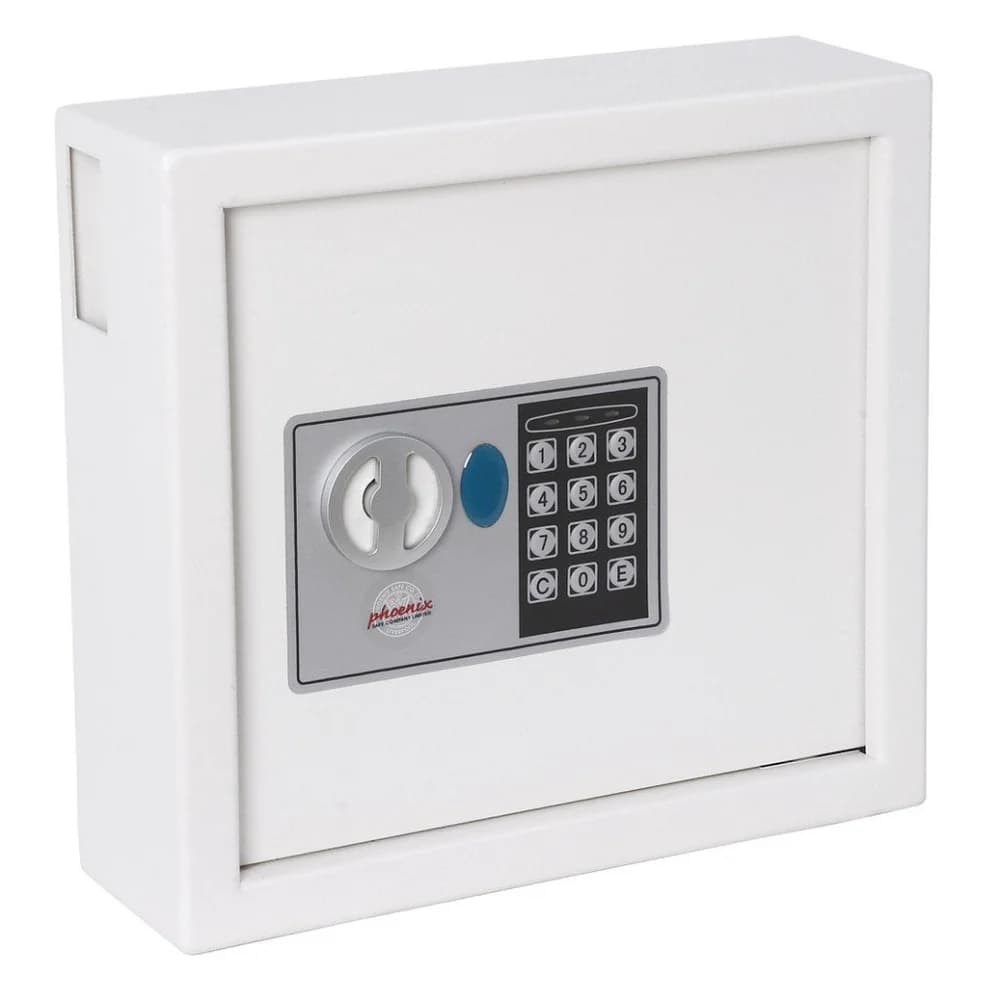 Phoenix Tresor Schlüsseltresor KS0031E Elektronikschloss 30 Haken weiß