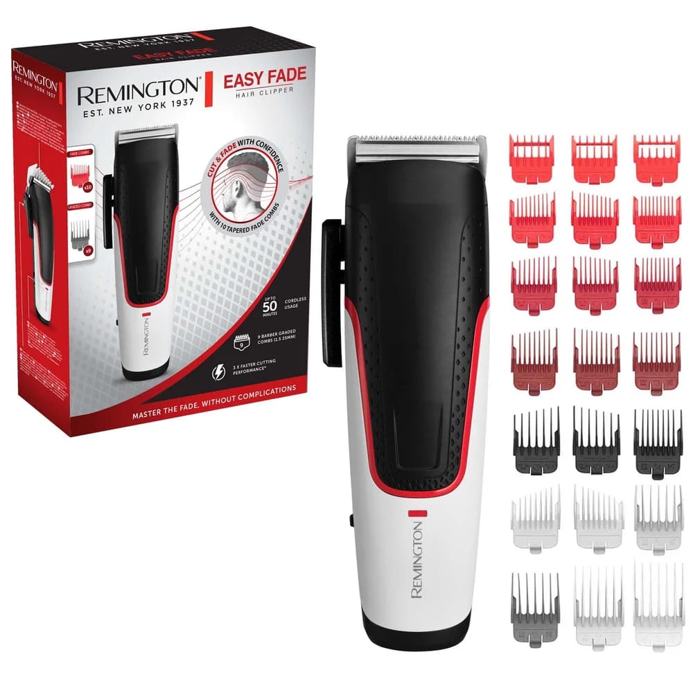 REMINGTON HC500 Easy Fade Haarschneidemaschine - Schwarz/Weiß