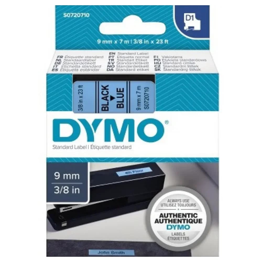DYMO Schriftband 9mmx7m schwarz/blau