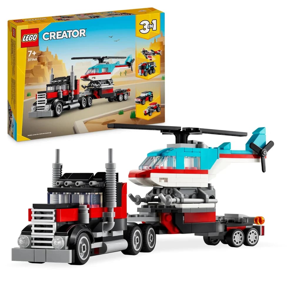 LEGO® Tieflader mit Hubschrauber - 31146