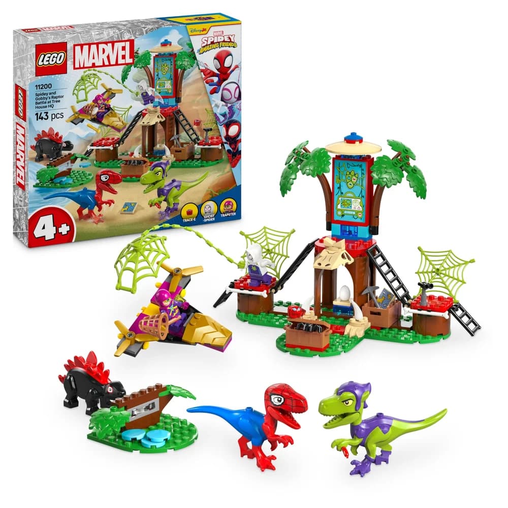 LEGO® Showdown am Baumhaus: Spidey-Rex vs. Gobby-Raptor