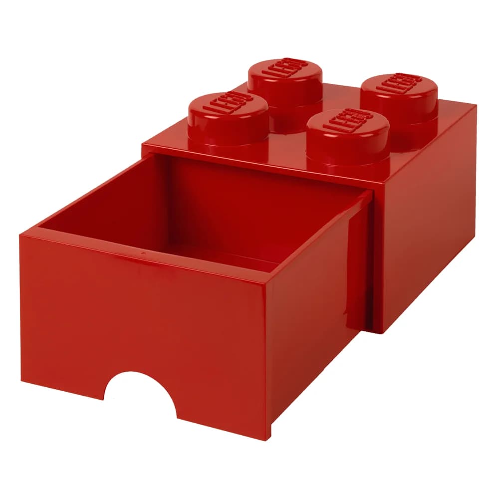 NHG Aufbewahrungsbox LEGO Brick Drawer 4 - Red rot