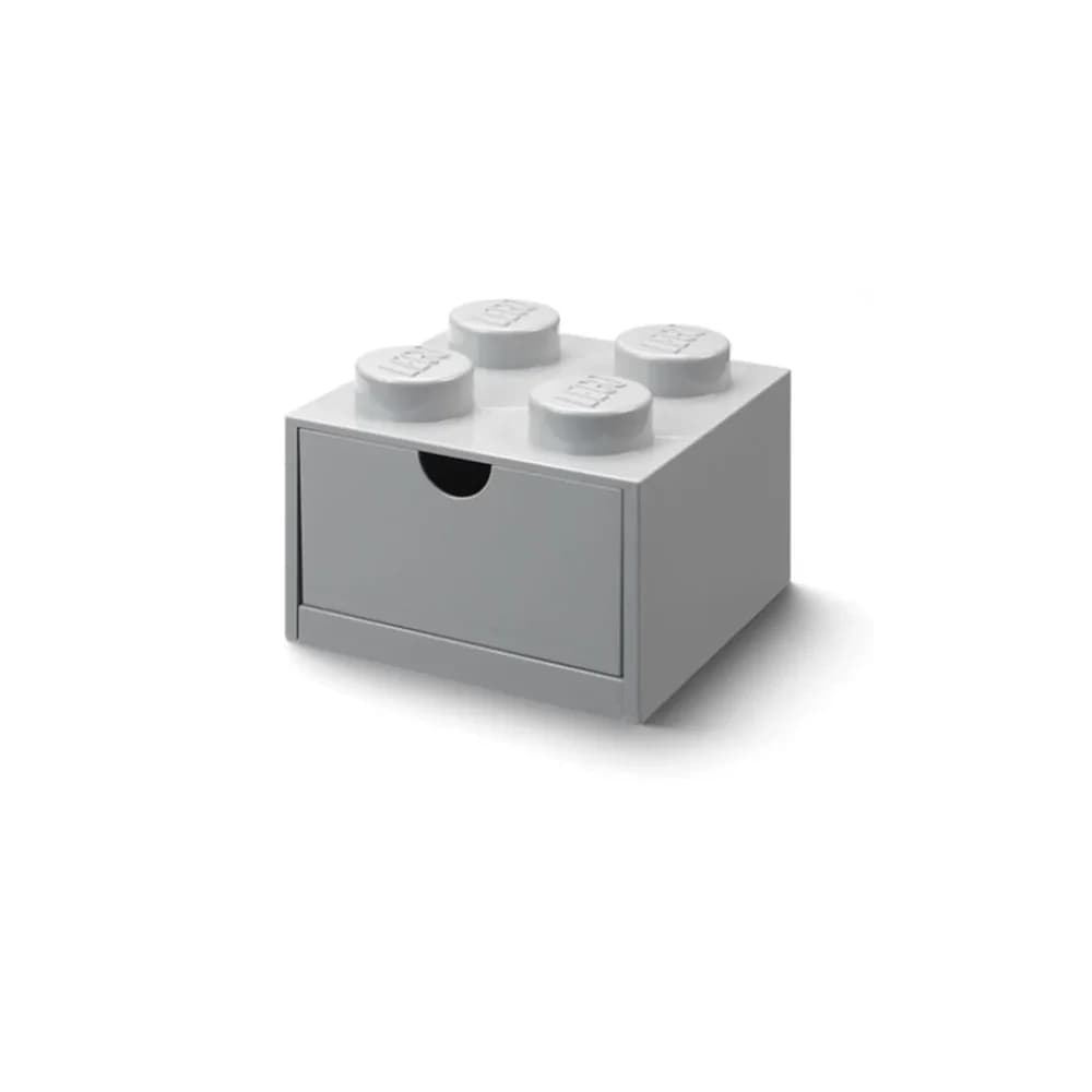 NHG LEGO Aufbewahrungsbox Baustein grau 16x16x12cm Konstruktionsspielsteine