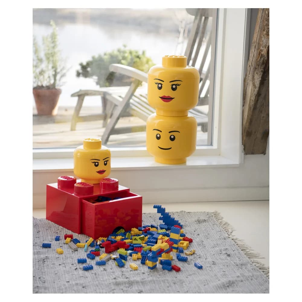 Room Copenhagen LEGO Storage Head "Girl", mini (gelb)