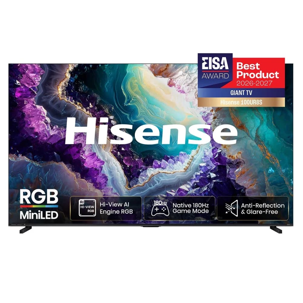 Hisense 100UR8DS 254cm 100" 4K UHD RGB MiniLED Smart TV 4K 180 Hz