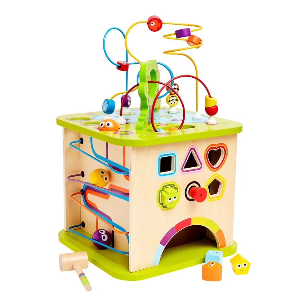 Hape Steckspielzeug E1810 Motorikwürfel "Kleine Tierchen"