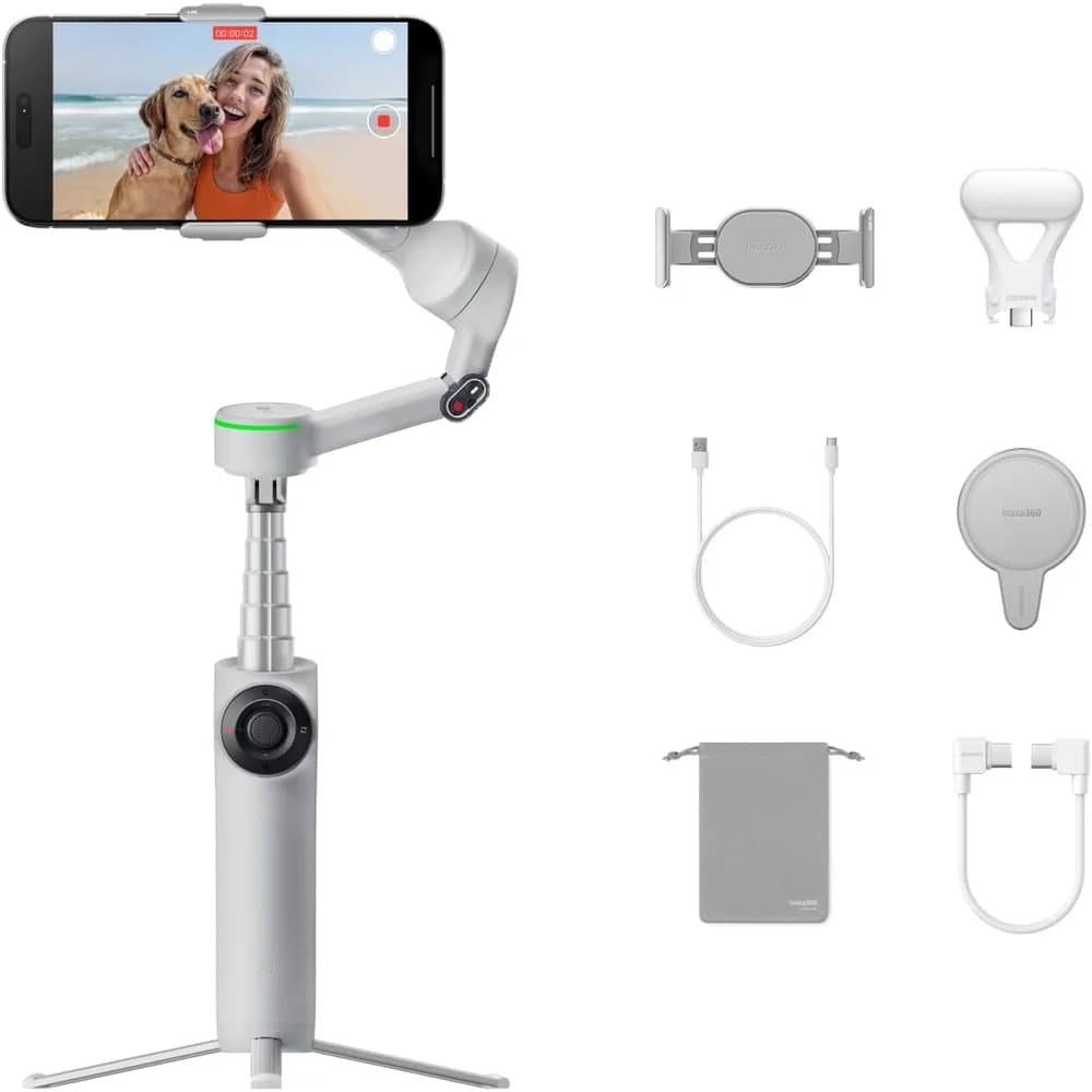 INSTA360 Flow 2 Pro Creator Bundle Gimbal, Hellgrau