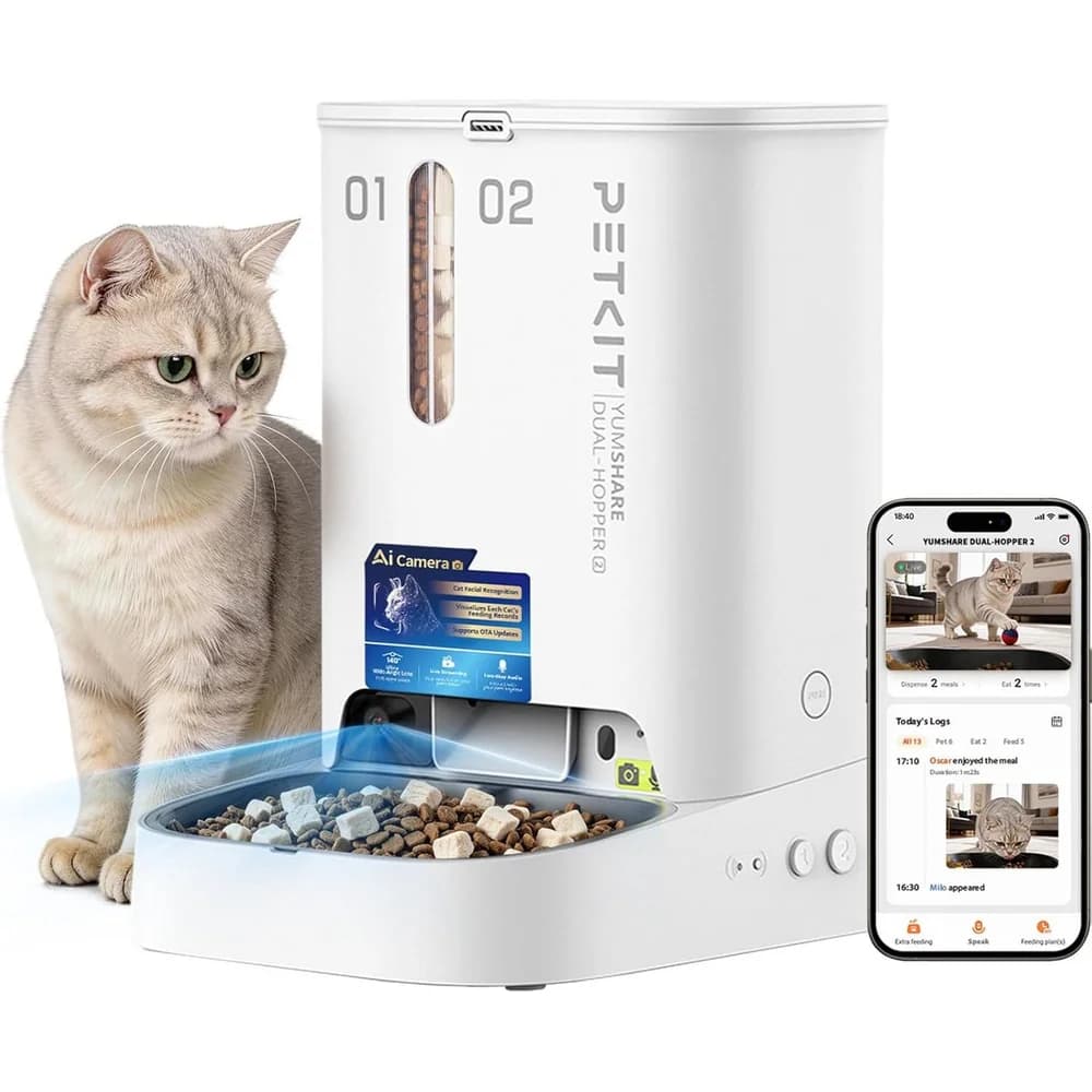 PETKIT YUMSHARE Dual-Hopper 2 Futterautomat mit Kamera