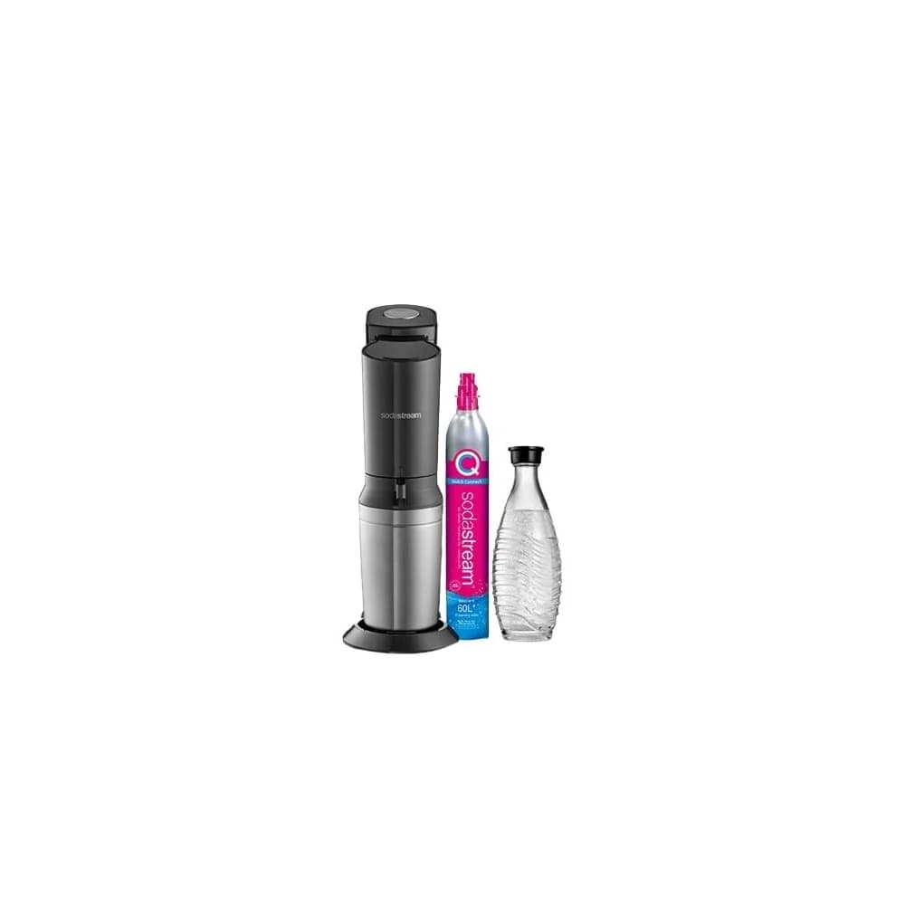 SodaStream Crystal 3.0 titan Vorteilspack Wassersprudler inkl. 3 Glaskaraffen
