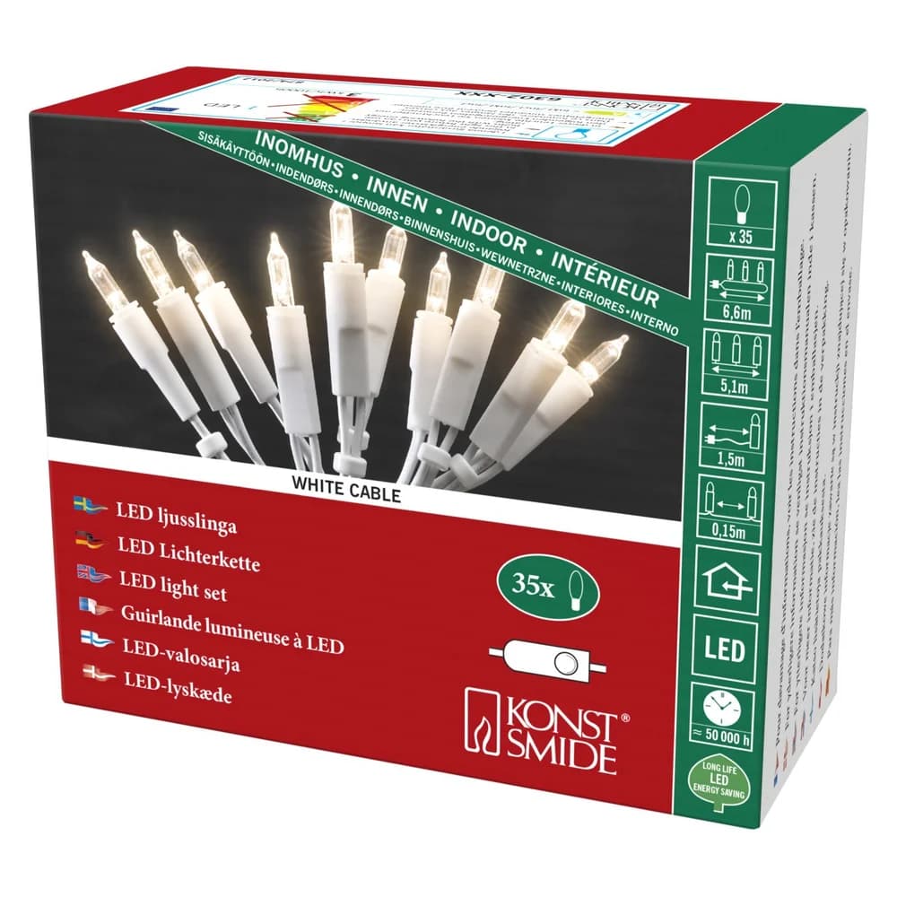 Konstsmide LED Minilichterkette 35 flg. mit Schalter 6302-102