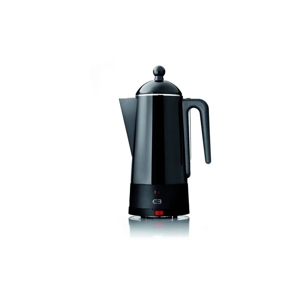 C3 Perkolator/Kaffeemaschine Design schwarz 2 - 6 Tassen - Schwarz