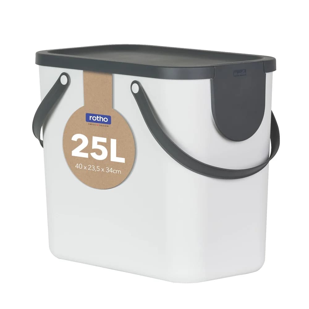 Rotho Recycling Müllsystem Albula 25 Liter weiß