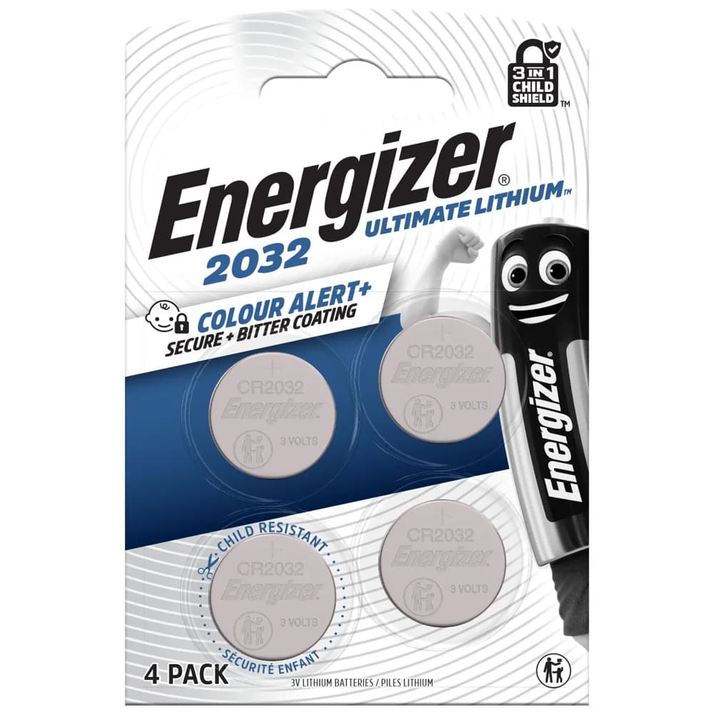 Energizer Knopfzelle CR2032 Kindersicherheit Lithium 4 Stück