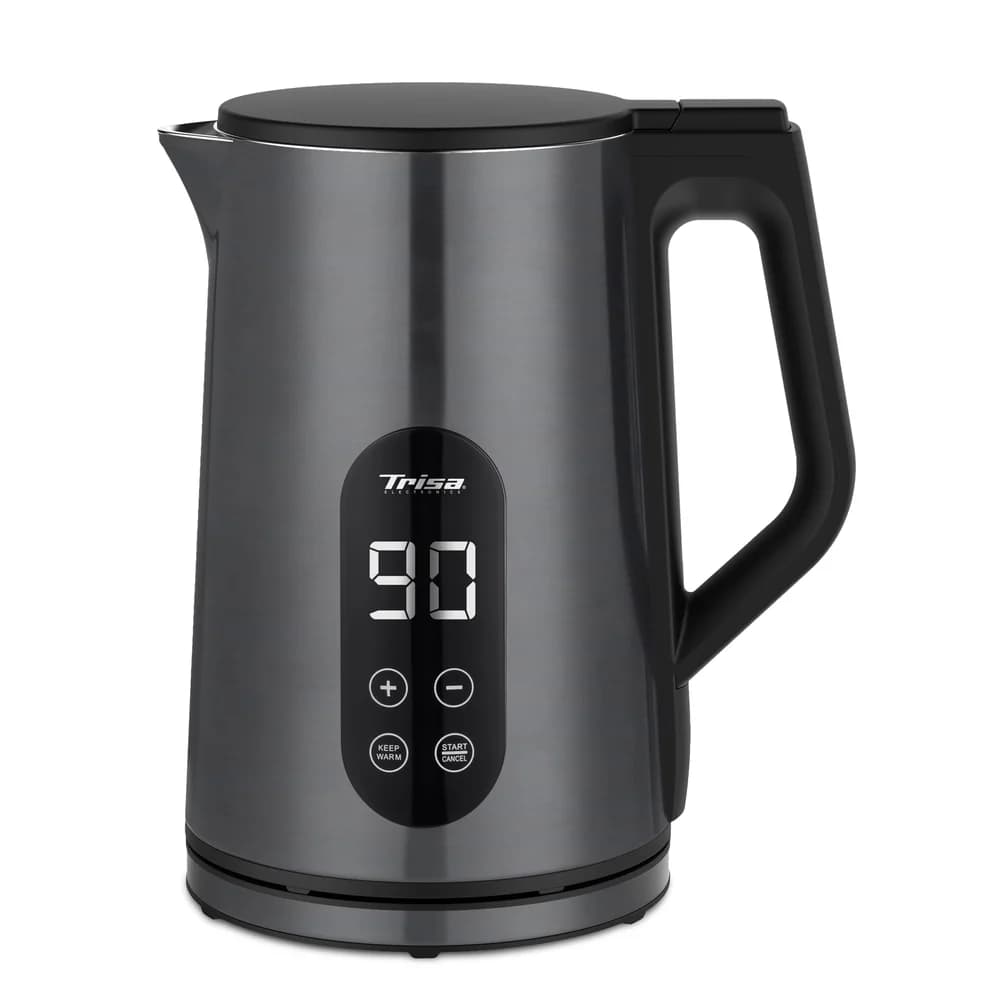 TRISA Wasserkocher 2200W 1.7L kabellos Temperaturauswahl anthrazit