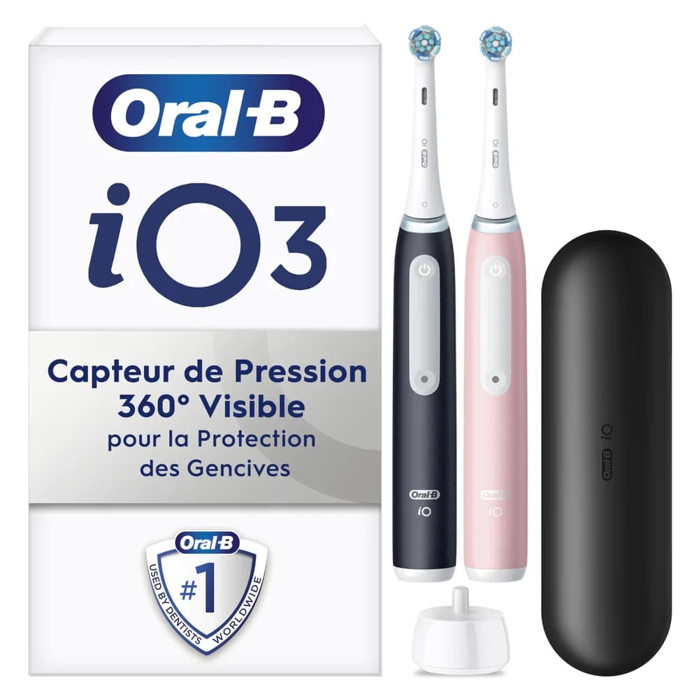 Oral-B iO Series 3n Duo Matt Black/Blush Pink elekt. Zahnbürste