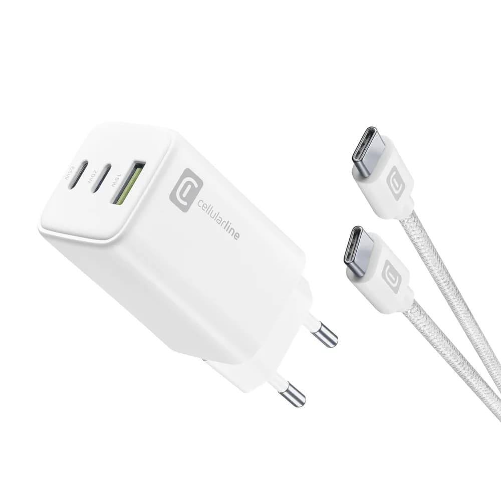 Cellularline ACHKITC2CGAN65TABW tragbarer Zubehör in Grau Autoladekabel