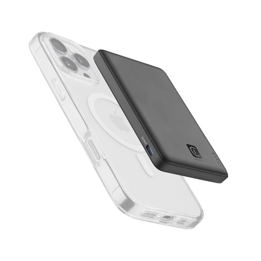 5000 mAh Powerbank USB Typ-C Kabelloses Laden MagSafe (Schwarz)