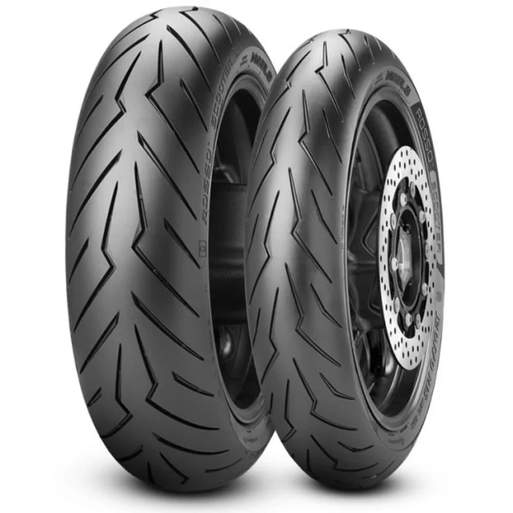 Pirelli motorcycle-tyres Diablo Rosso Scooter ( 110/70-12 TL 47P Vorderrad ) - Schwarz