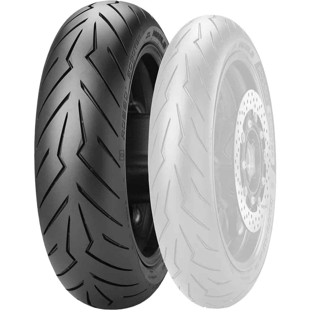 Pirelli Motorradreifen Diablo Rosso Scooter ( 130/70-12 RF TL 62P Hinterrad ) - Schwarz