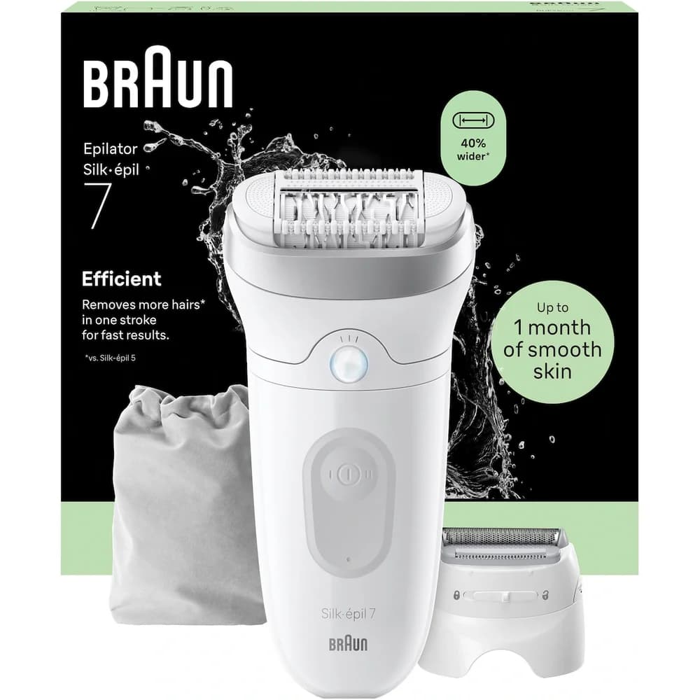 Braun Epilierer Silk-épil 7 SE7-041, Rasier- & Trimmeraufsatz, Wet&Dry