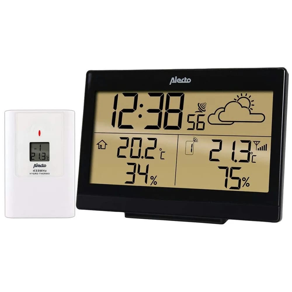 Alecto WS-2300 Wetterstation mit Funksensor Schwarz