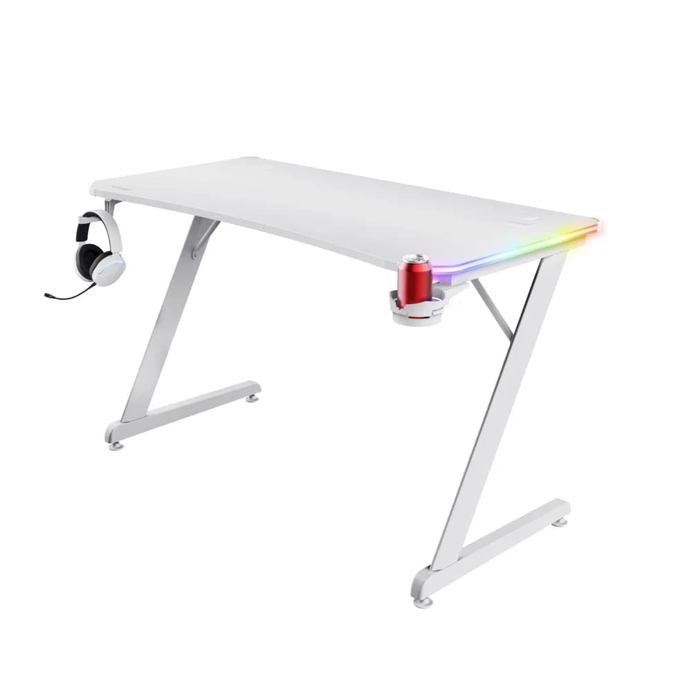 Trust Gxt709W Luminus Rgb Desk White - Weiß