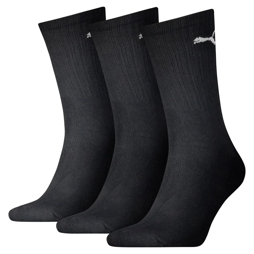 Puma 3P Sport Crew Socks Schwarz Gr 39/42