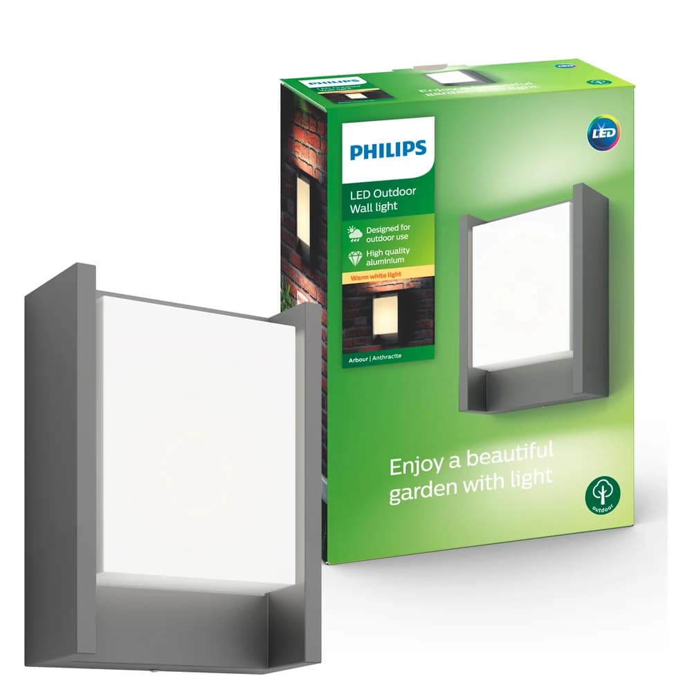 Philips myGarden LED Wandleuchte Arbour 6 W Anthrazit 164609316