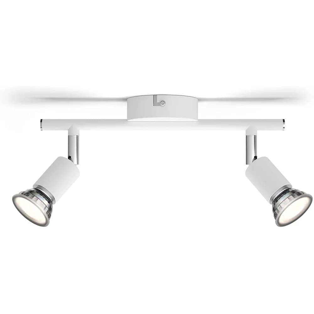 Deckenleuchte LIMBALI 2x GU10 Wandleuchte Reflektor beweglich Weiß PHILIPS