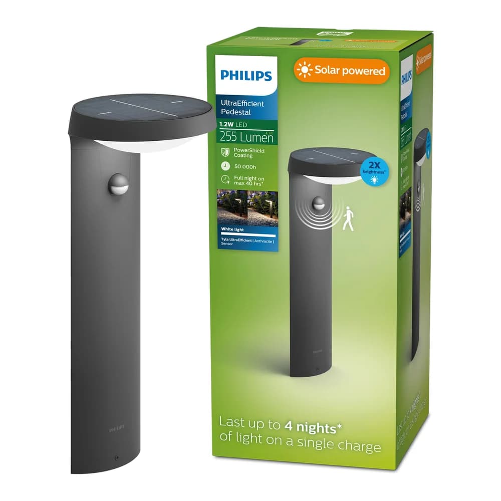 Philips Lighting LED Solarleuchte IR Pedestal AN 1X1.2W 30K SR UE