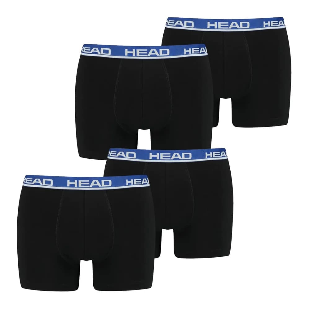 HEAD Herren Boxershort Basic Boxer 2er Pack - Black / Blue 008 - M