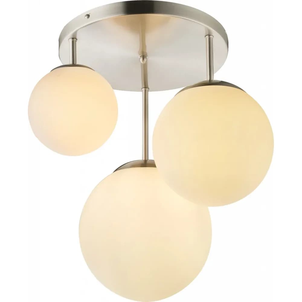 Globo Lighting Deckenleuchte Metall Nickel matt, 2x E27